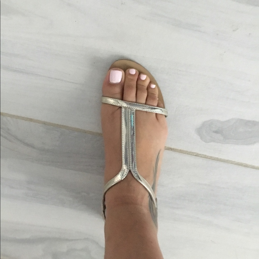 Aldo metallic gold flats sandals